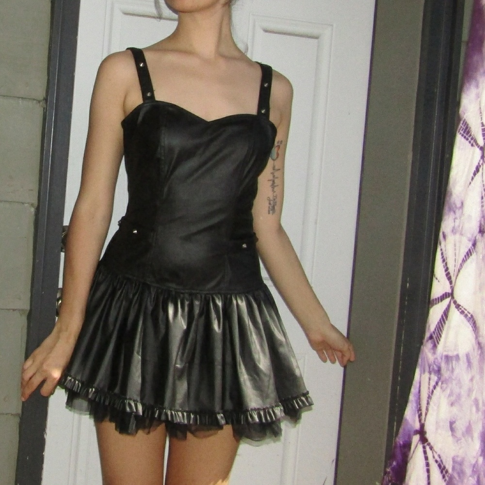 Pleather Lip Service Dress